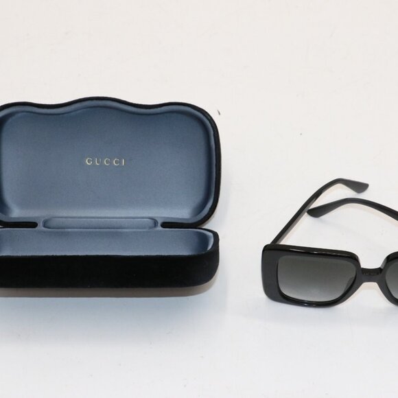 Gucci GG1314S 001 Gradient Sunglasses 55-19-140 - Shiny Black - Picture 1 of 15